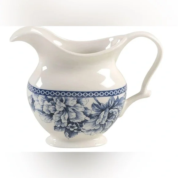 222 Fifth Adelaide Blue & White Creamer - Picture 5 of 5